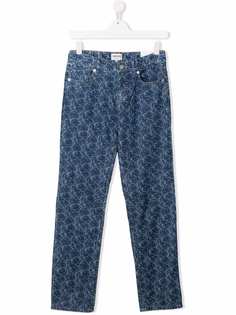 Kenzo Kids abstract-print slim-fit jeans