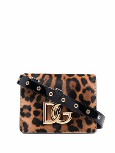 Dolce & Gabbana сумка на плечо с леопардовым принтом