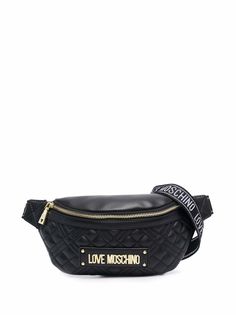 Love Moschino стеганая поясная сумка с логотипом