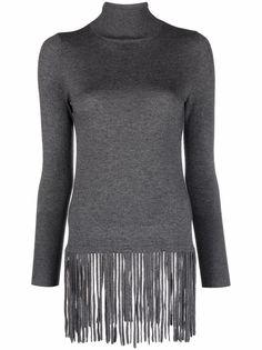 Snobby Sheep roll-neck fringed jumper