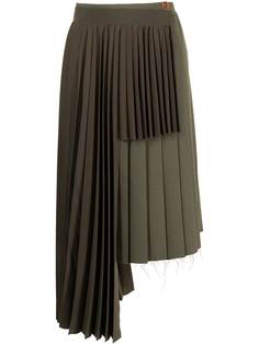 Maison Mihara Yasuhiro asymmetric pleated skirt
