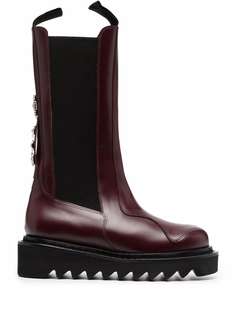 Toga Pulla ridged rubber sole mid-calf boots