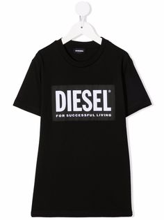 Diesel Kids Tusty logo-print cotton T-shirt