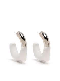 Sunnei rubber-detail hoop earrings