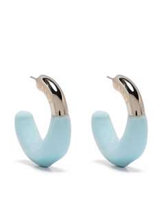 Sunnei rubber-detail hoop earrings