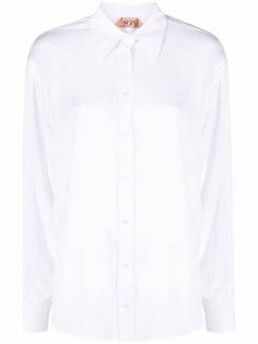 Nº21 lace-panel long-sleeve shirt