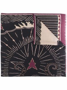 ETRO abstract-print silk-cashmere scarf