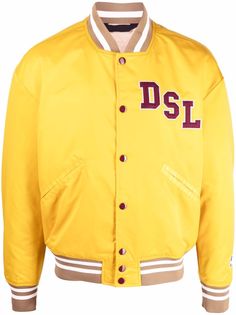 Diesel chenille logo-patch bomber jacket