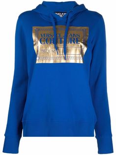 Versace Jeans Couture logo-print cotton hoodie