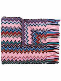 Missoni шерстяной шарф с узором зигзаг