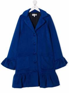 Simonetta TEEN single-breasted peplum coat