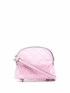 Moschino стеганая сумка на плечо с вышитым логотипом