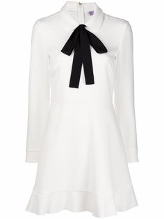 RED Valentino расклешенное платье с бантом