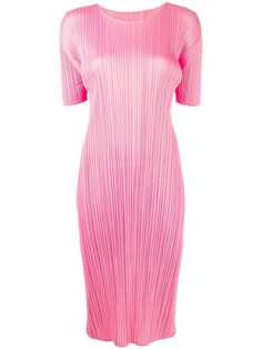 Pleats Please Issey Miyake плиссированное платье миди