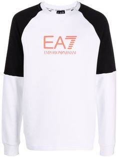 Ea7 Emporio Armani толстовка с логотипом и вставками