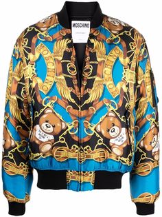Moschino бомбер с узором Baroque