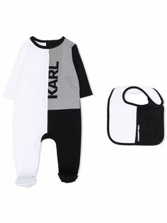 Karl Lagerfeld Kids комбинезон для новорожденного с логотипом