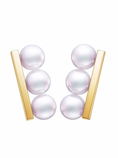 TASAKI серьги Balance Neo из желтого золота с жемчугом