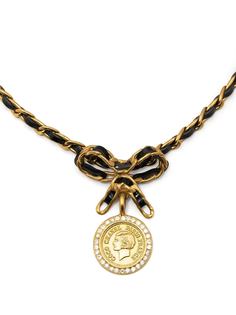 Chanel Pre-Owned позолоченное колье Mademoiselle 1995-го года