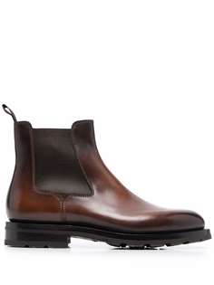 Santoni глянцевые ботинки челси