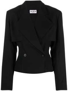 Alaïa Pre-Owned двубортный блейзер 1980-х годов с заостренными лацканами