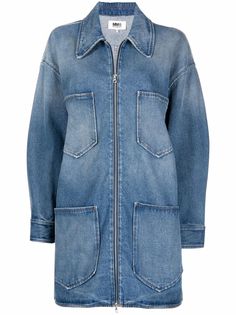 MM6 Maison Margiela джинсовое пальто на молнии
