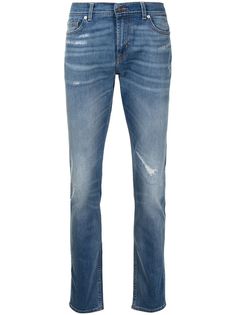 7 For All Mankind джинсы с эффектом потертости