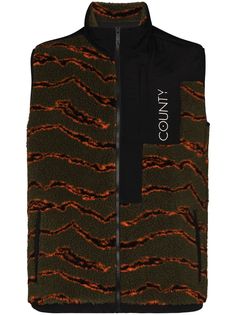 Marcelo Burlon County of Milan жилет на молнии с камуфляжным принтом
