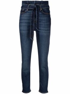 7 For All Mankind укороченные джинсы с завышенной талией