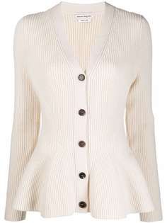 Alexander McQueen кардиган в рубчик