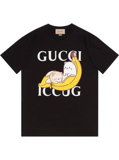 Gucci футболка с принтом из коллаборации с Bananya