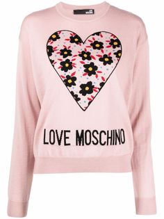 Love Moschino джемпер вязки интарсия в рубчик