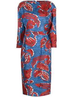 Stella Jean приталенное платье с цветочным принтом