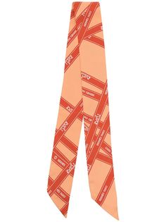 Hermès узкий платок 2010-го года с принтом