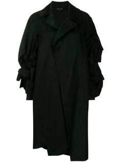 Comme Des Garçons двубортное пальто с оборками