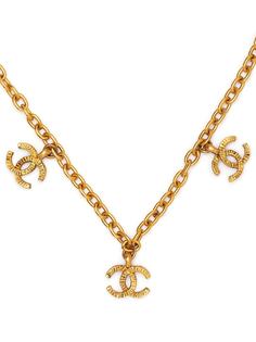 Chanel Pre-Owned колье 1980-х годов с логотипом CC