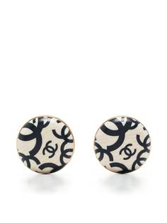 Chanel Pre-Owned серьги-клипсы 2002-го года с логотипом CC