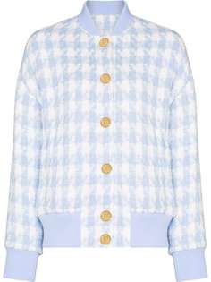 Balmain houndstooth bomber jacket