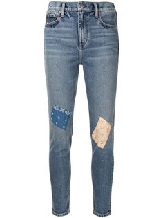 Polo Ralph Lauren джинсы скинни в технике пэчворк