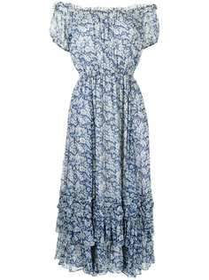 Polo Ralph Lauren платье с открытыми плечами и цветочным принтом