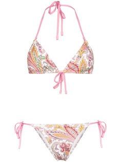 ZIMMERMANN Teddy paisley print halterneck bikini