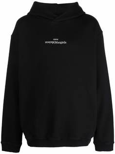 Maison Margiela embroidered logo cotton hoodie