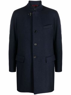 Fay single-breasted high-neck coat