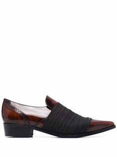 Stefan Cooke strap-embellished pointed-toe loafers