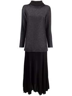 Fabiana Filippi multi-panel long-sleeve dress