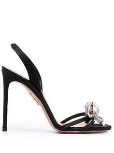 Aquazzura Babe 105 embellished-bow sandals