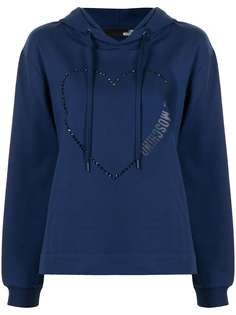 Love Moschino logo drawstring hoodie