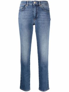 Chiara Ferragni embroidered-logo denim jeans