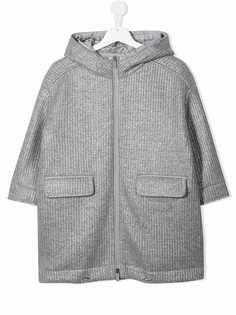 Il Gufo textured zip-up coat