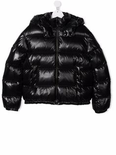 Moncler Enfant TEEN zip-up hooded padded jacket